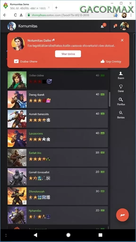 Cuplikan layar RK55 — menu navigasi